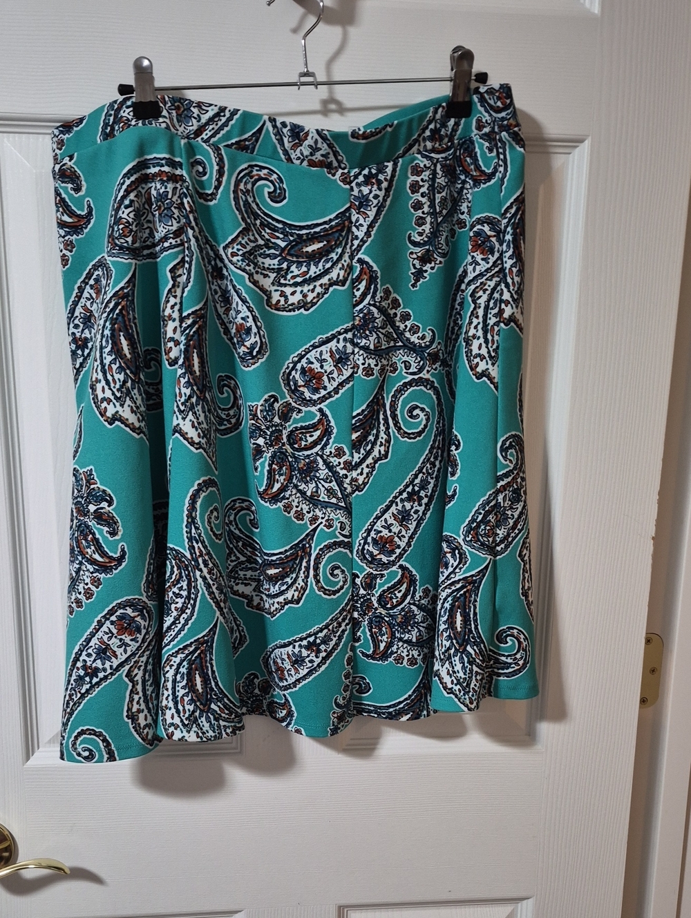 Sami & Jo Teal Paisley Circle Skirt